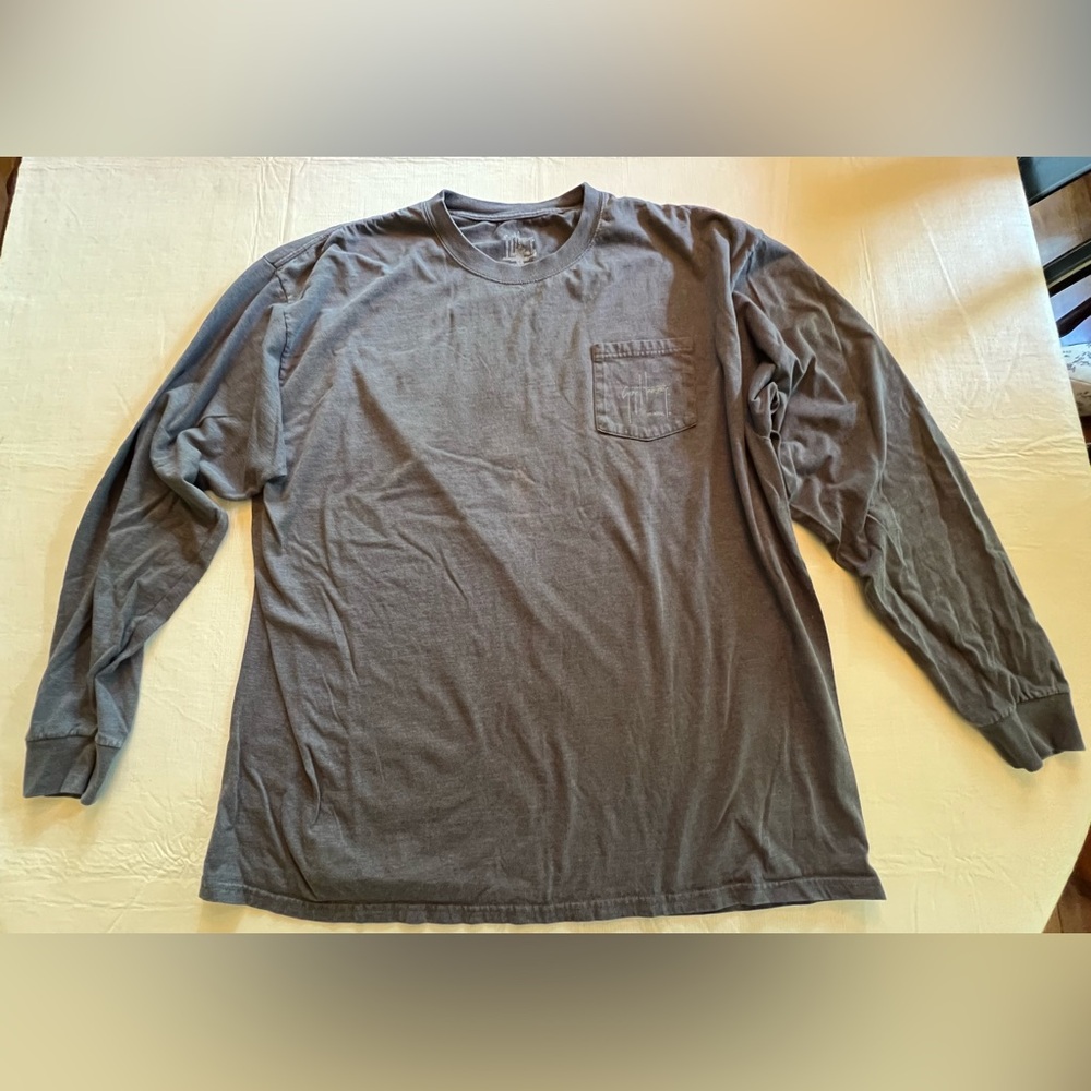 Men’s Grey Guy Harvey Pocket Long Sleeve Shirt 3XL